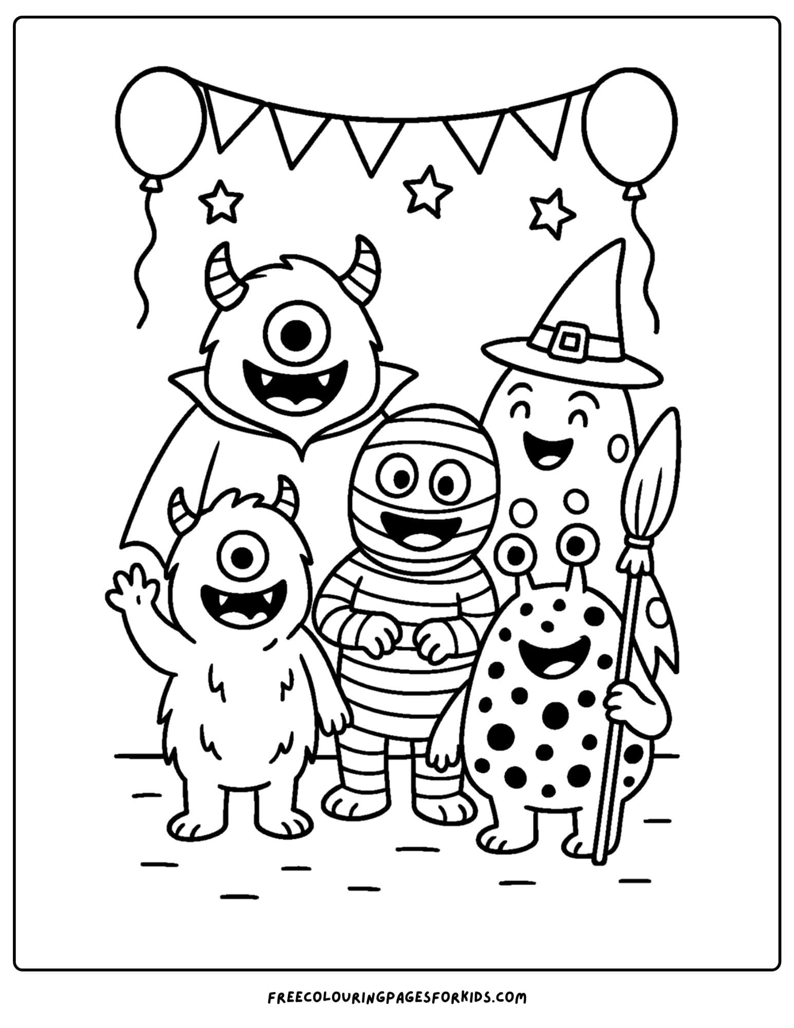 a monster costume party
