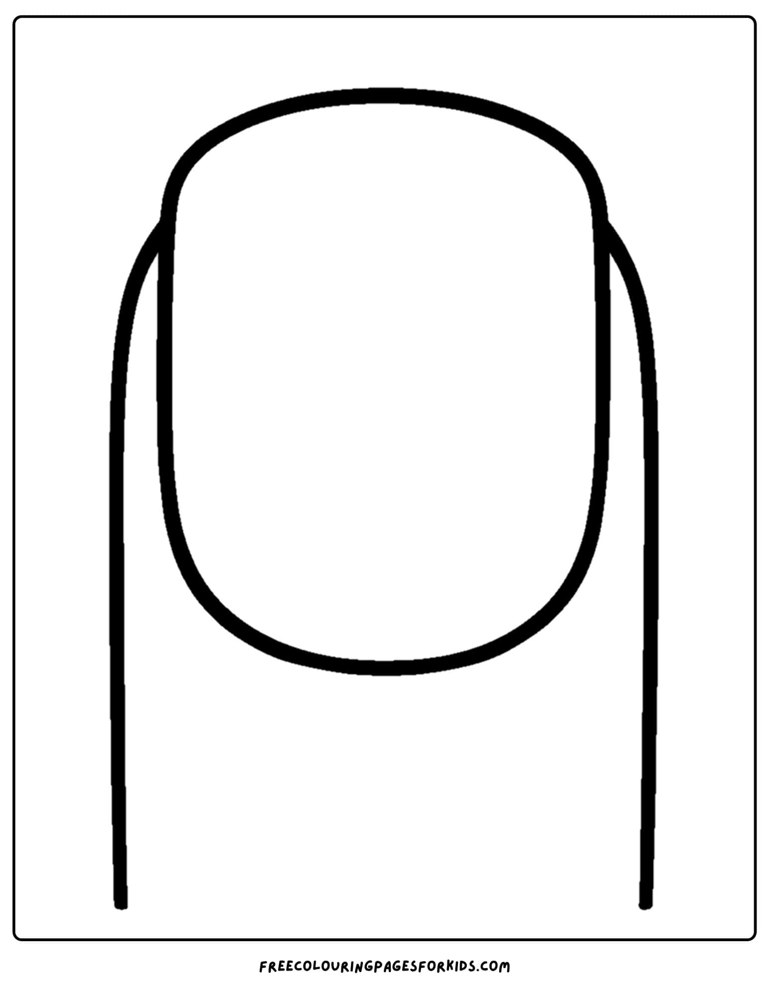 a giant paint your own finger nail coloring page
