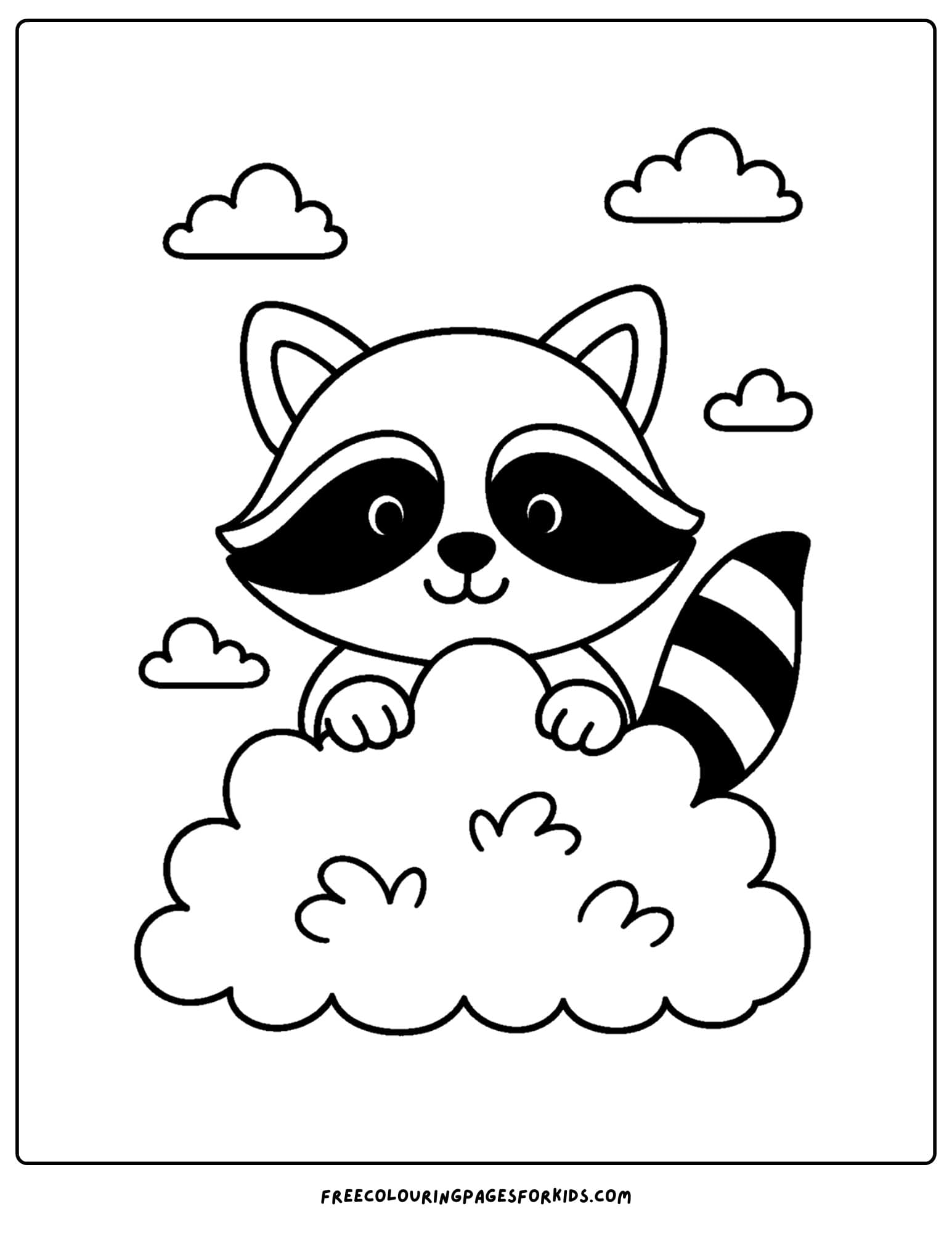 a wild animal coloring page featuring a raccoon peeking out from behind a bush