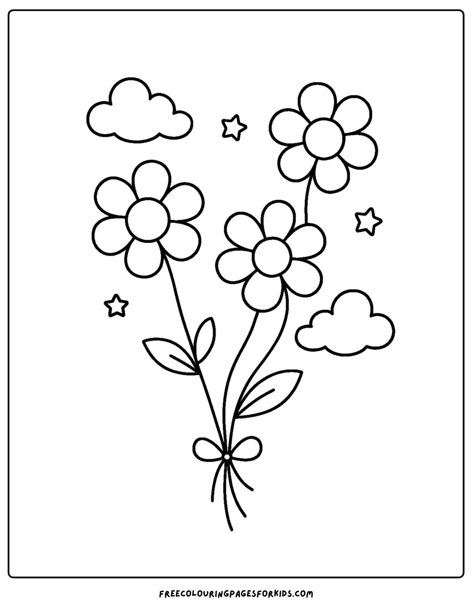 a flower coloring page of flower shaped balloons