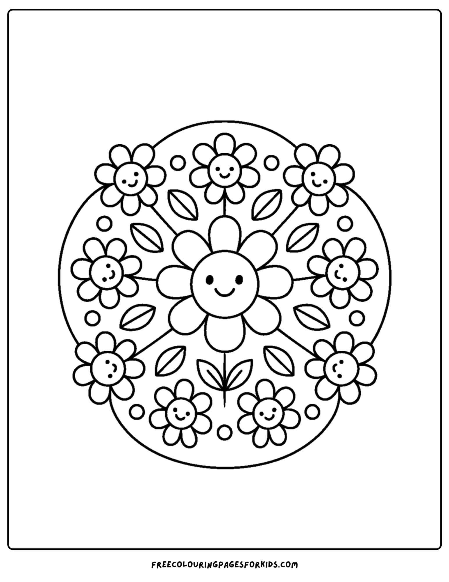 a flower coloring page of a flower mandala