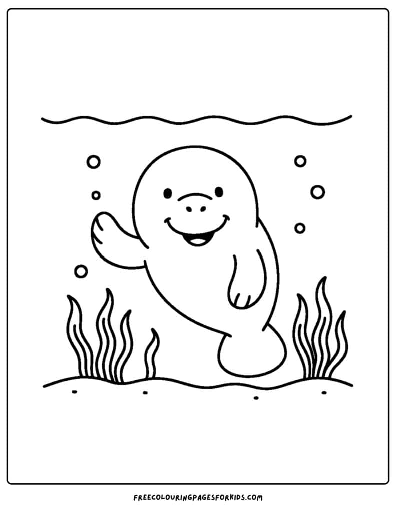 Spring Manatee Coloring Free Manatee Coloring Pages