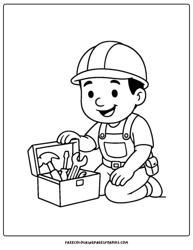 Builder Coloring Pages