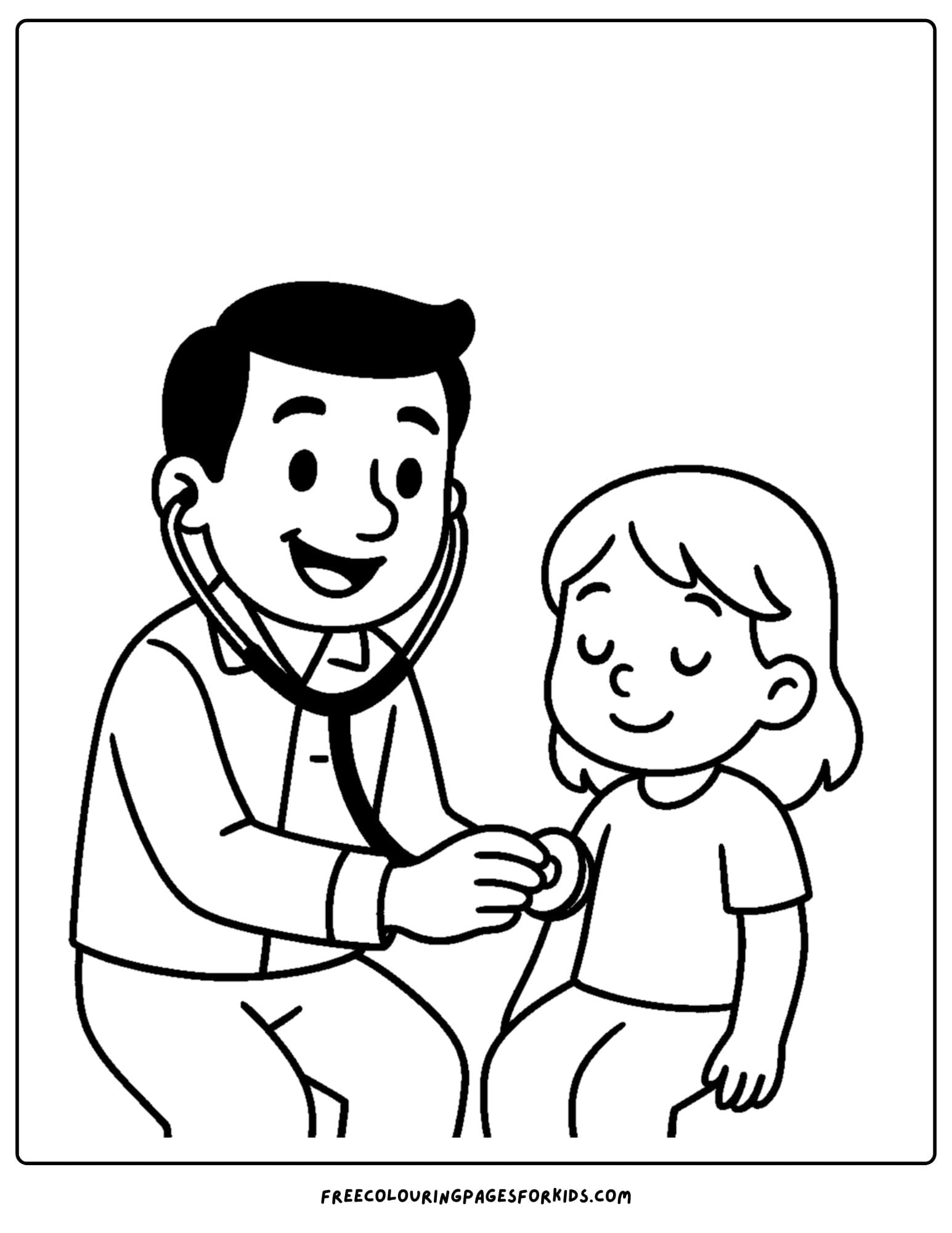a paramedic emt coloring page featuring an emt checking a patients heartbeat