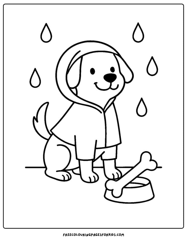 Dog Rips A Rag Colouring Dog Coloring Pages