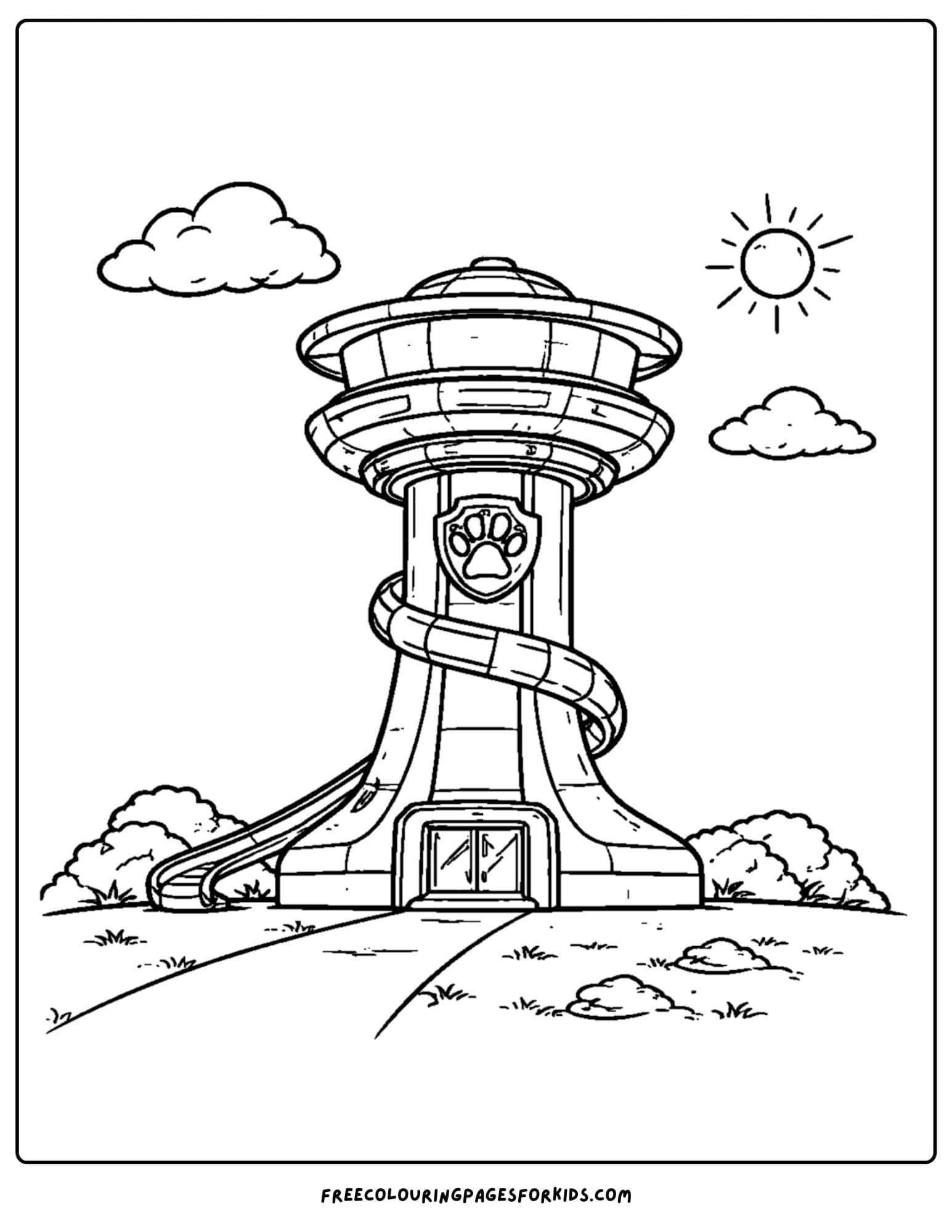 Watchtower Paw Patrol coloring page