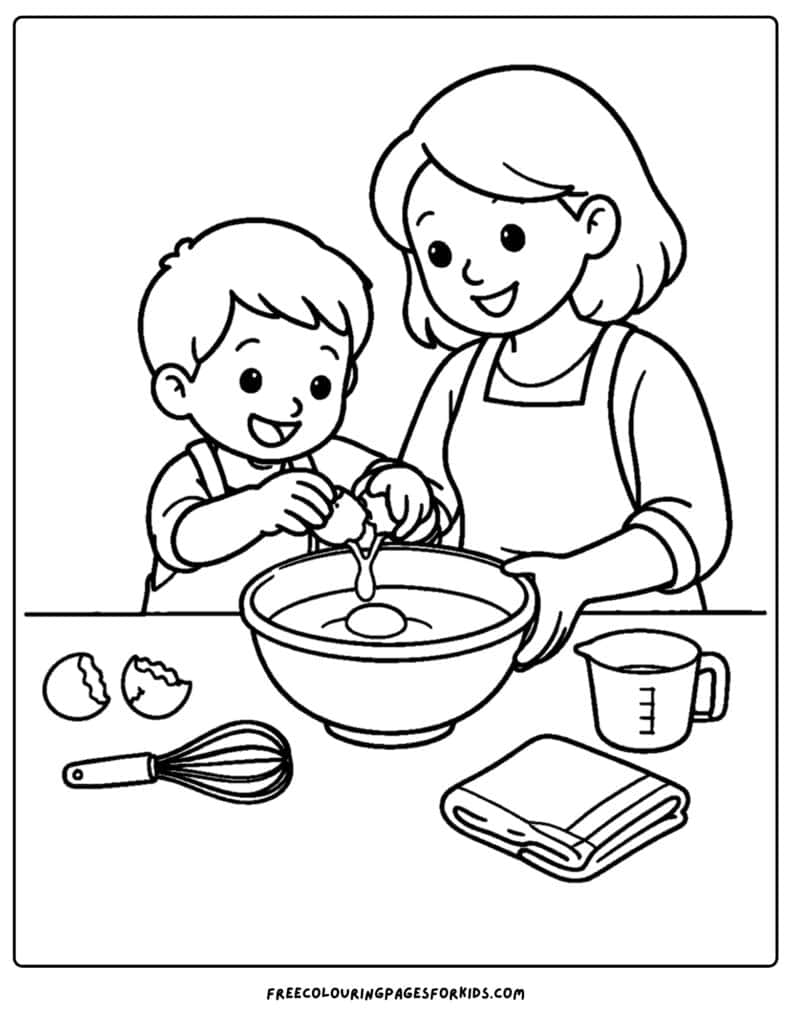 Baking Coloring Pages