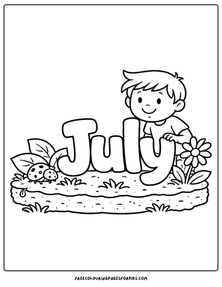 July Coloring Pages