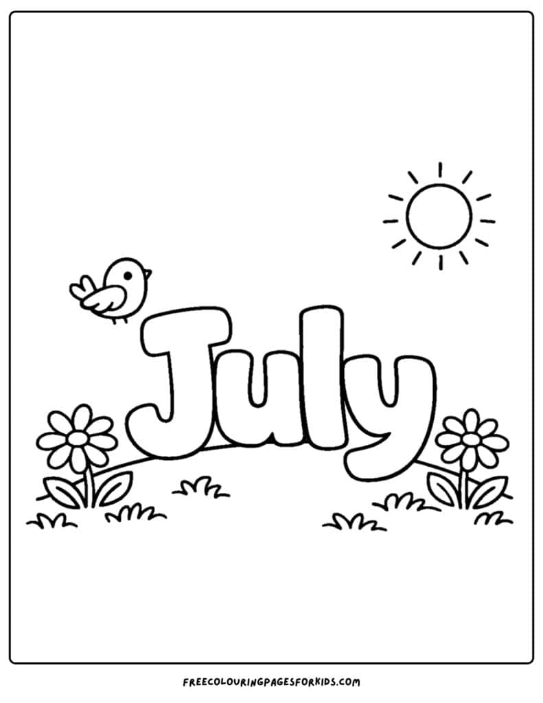 July Coloring Pages