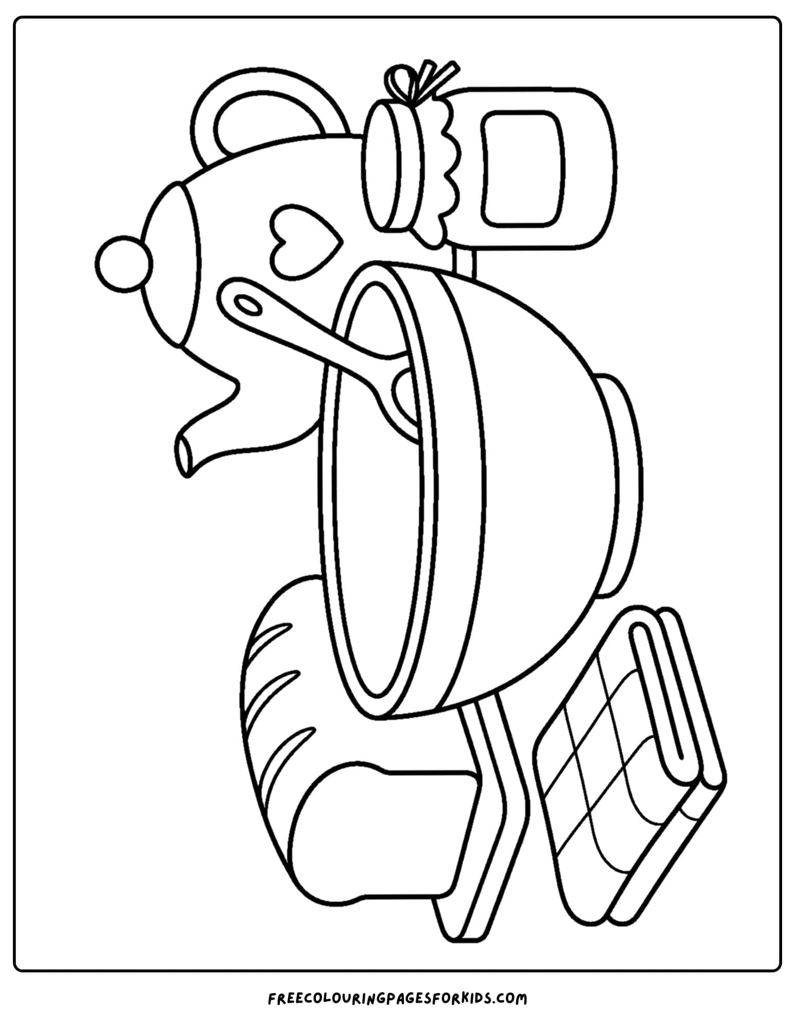 an adult coloring page showing a kitchen counter with bread, a tea pot and a sourdough making bowl