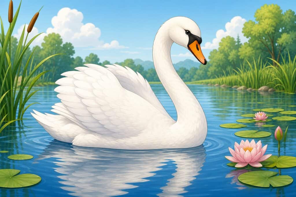 swan coloring pages