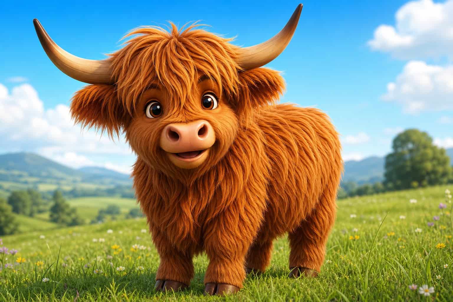 highland cow coloring pages