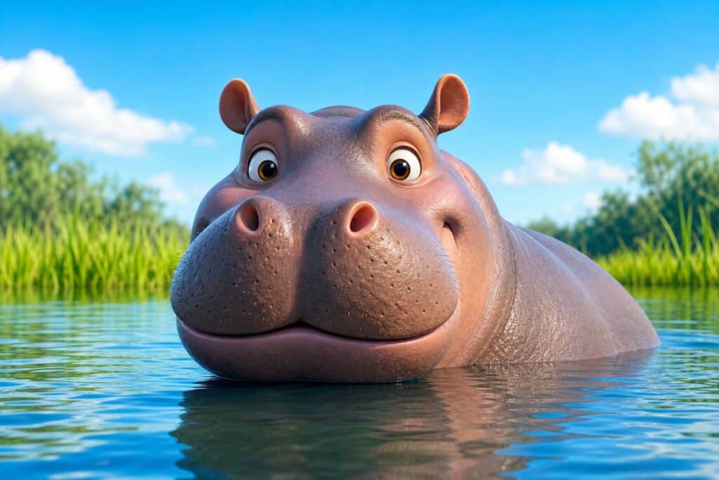 hippo coloring pages