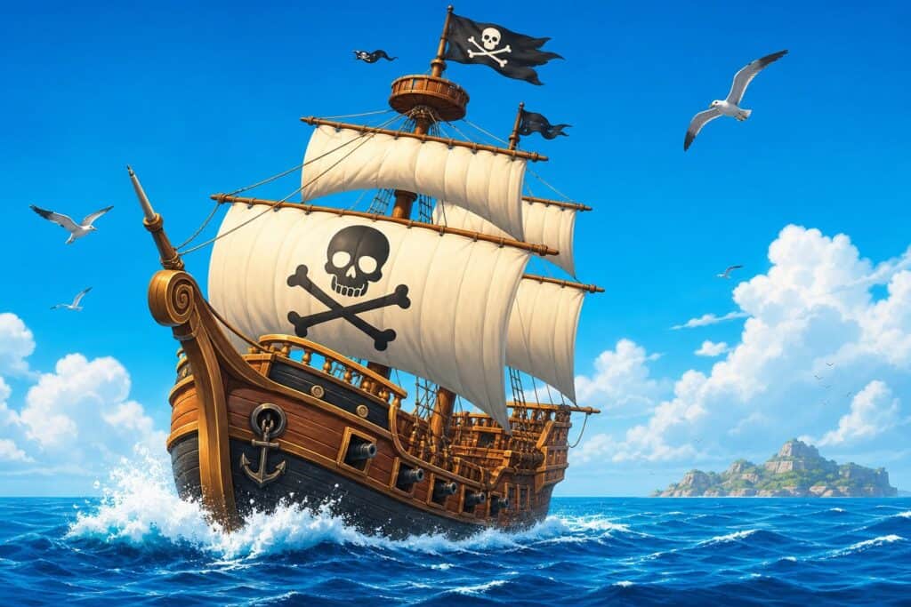 pirate ship coloring pages