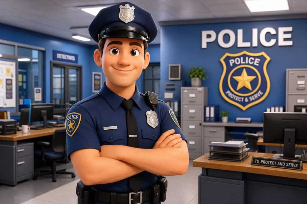 police officer coloring pages