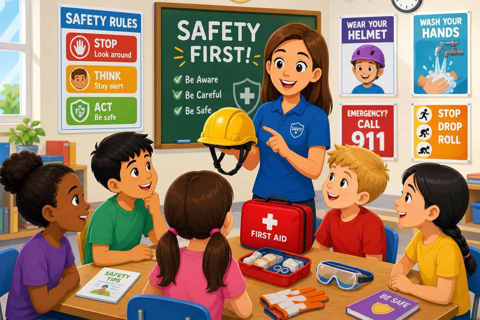safety coloring pages