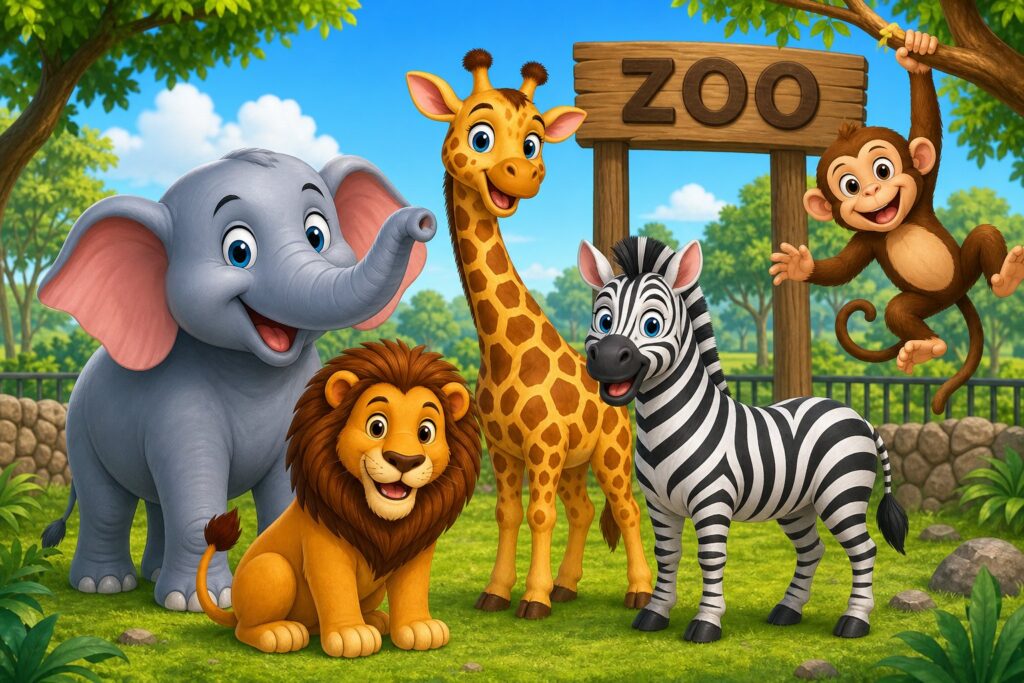 zoo animal coloring pages