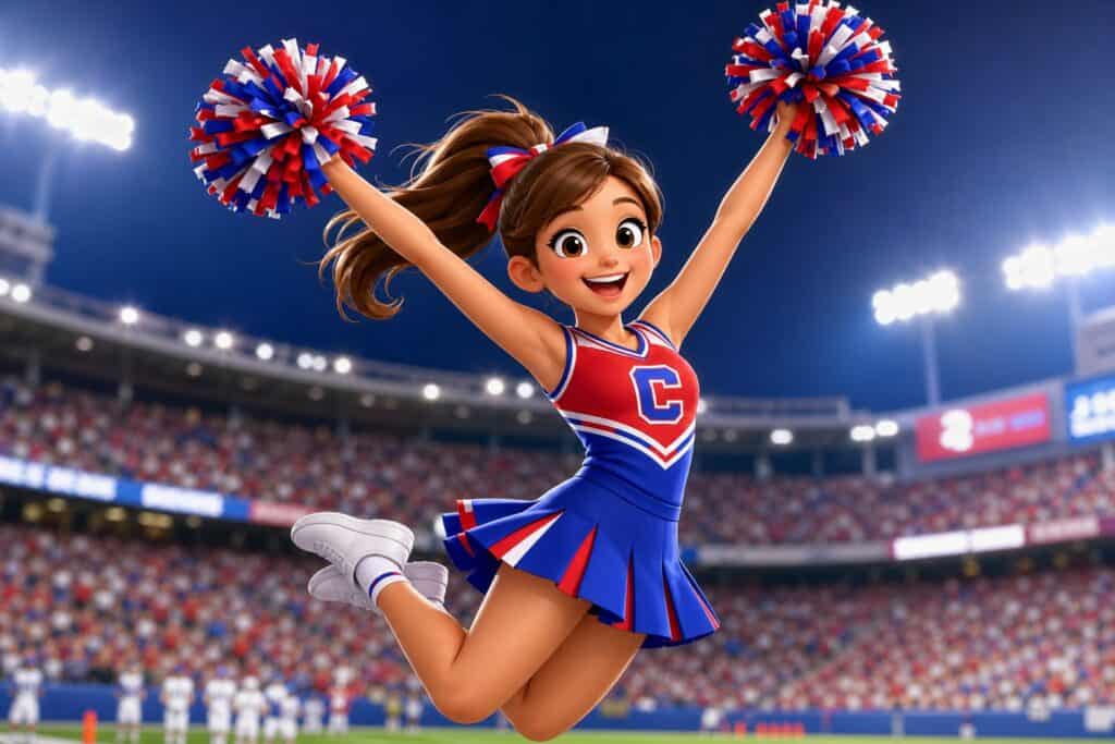 cheerleader coloring pages