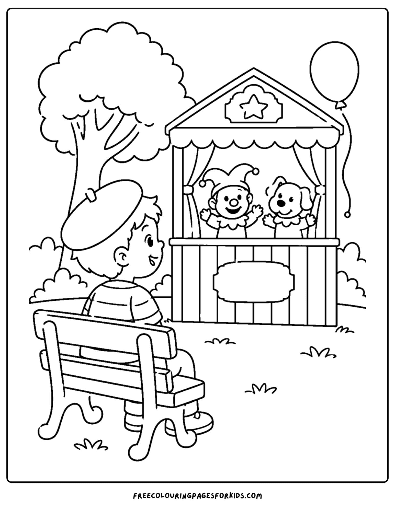 a france themed coloring page a puppet show in paris