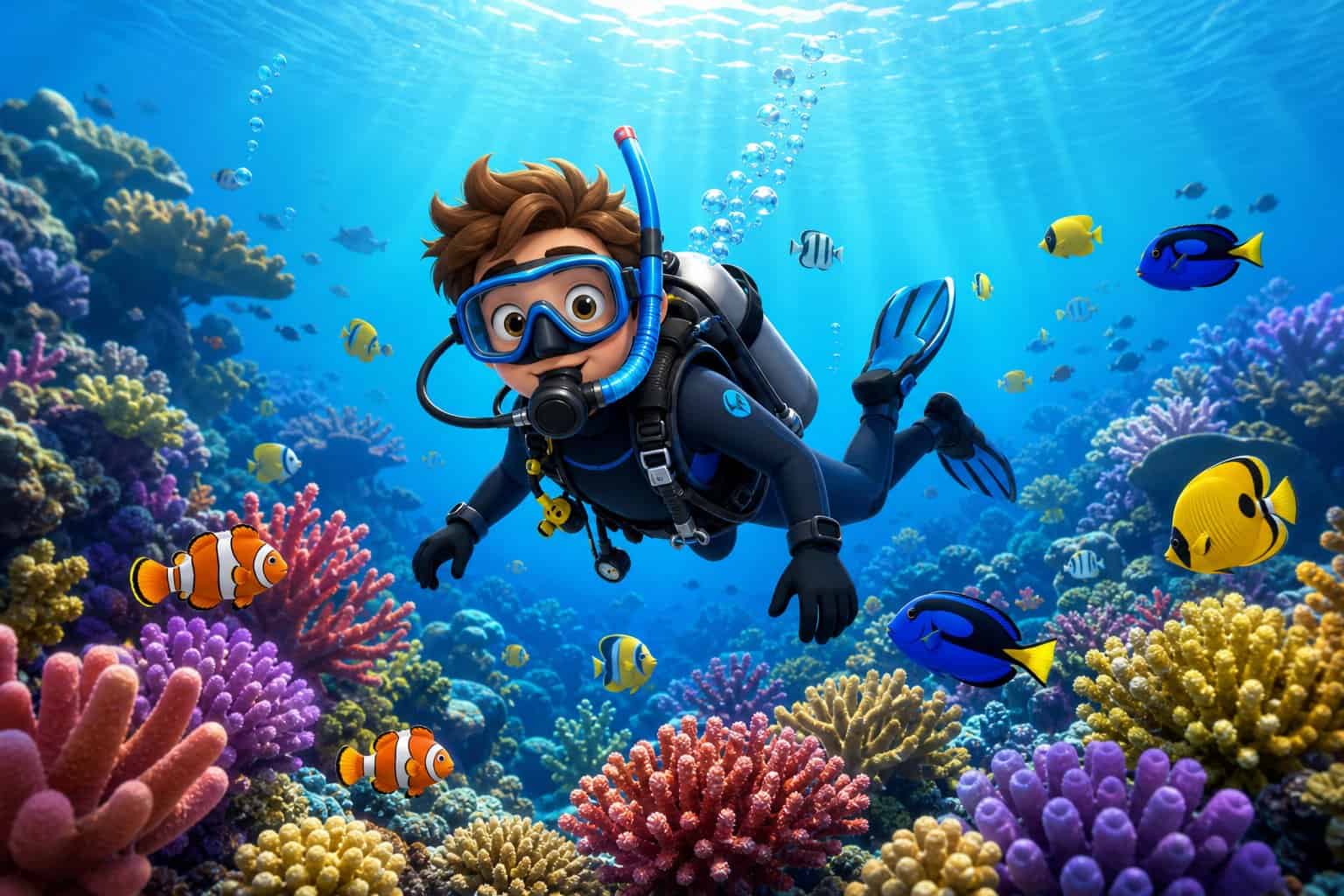 scuba diver coloring pages
