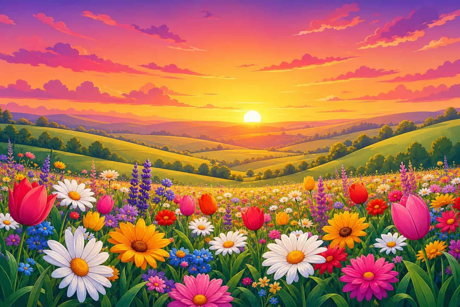 sunset coloring pages