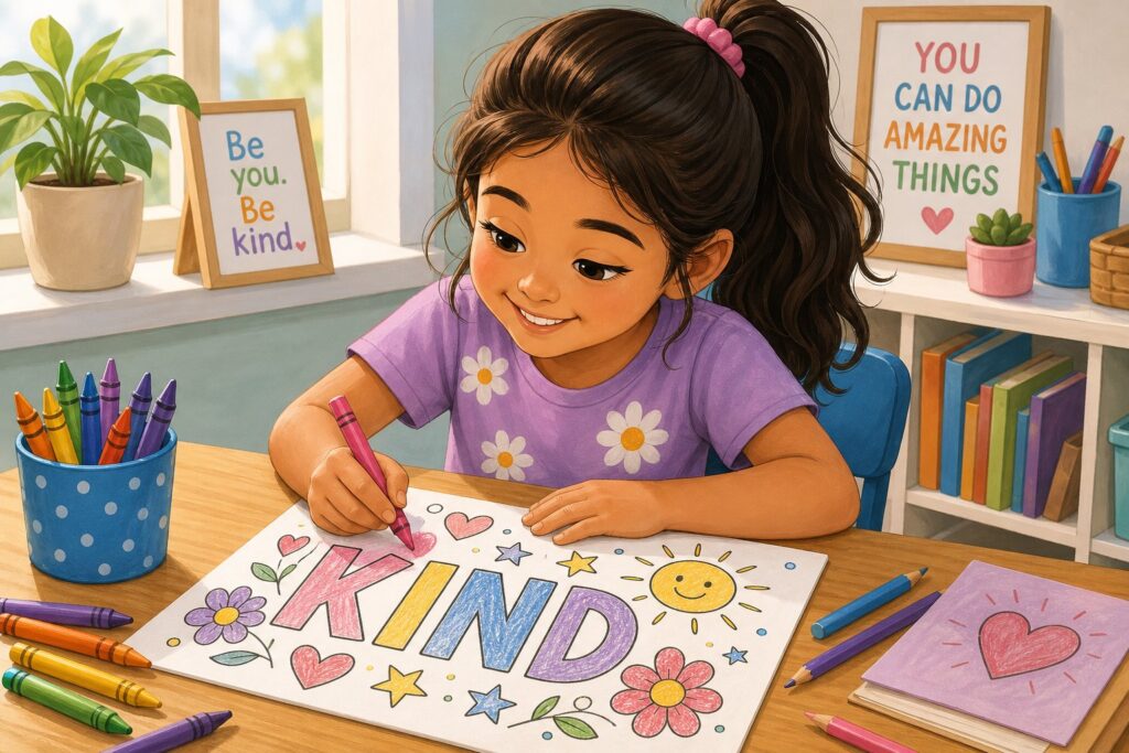 positive word coloring pages