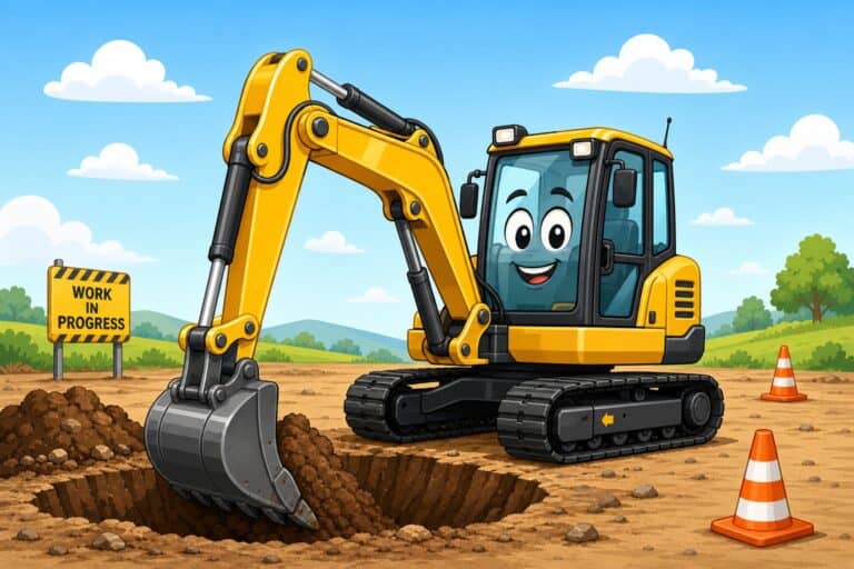excavator coloring pages