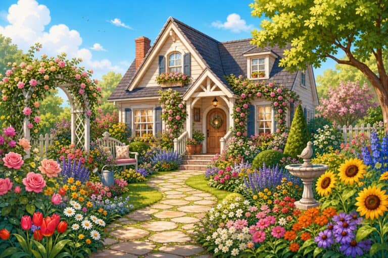flower garden coloring pages