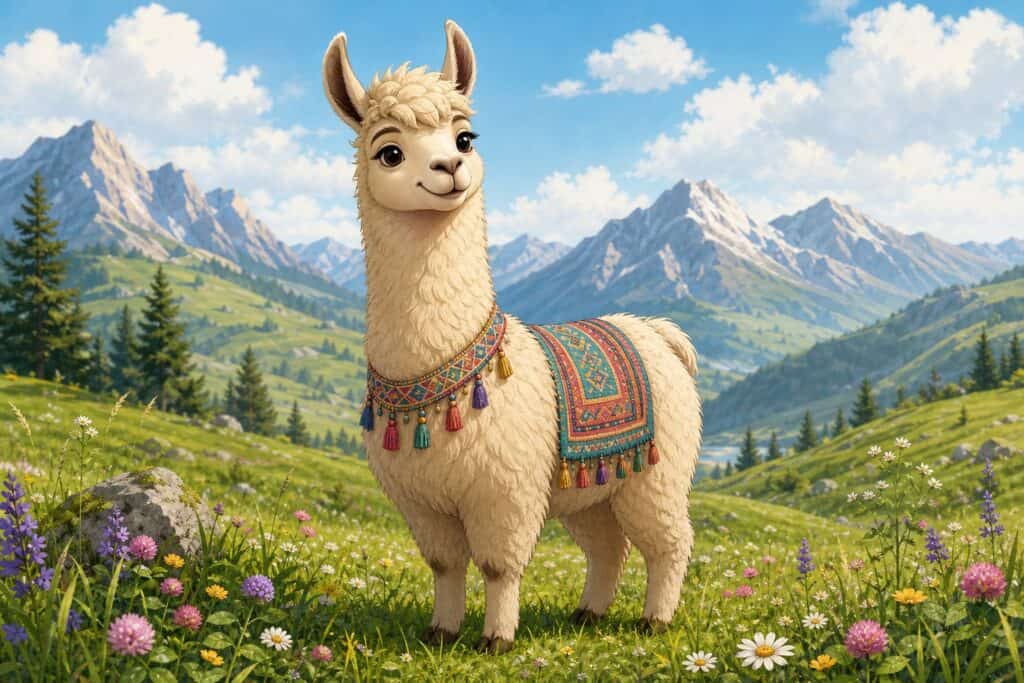 llama coloring pages