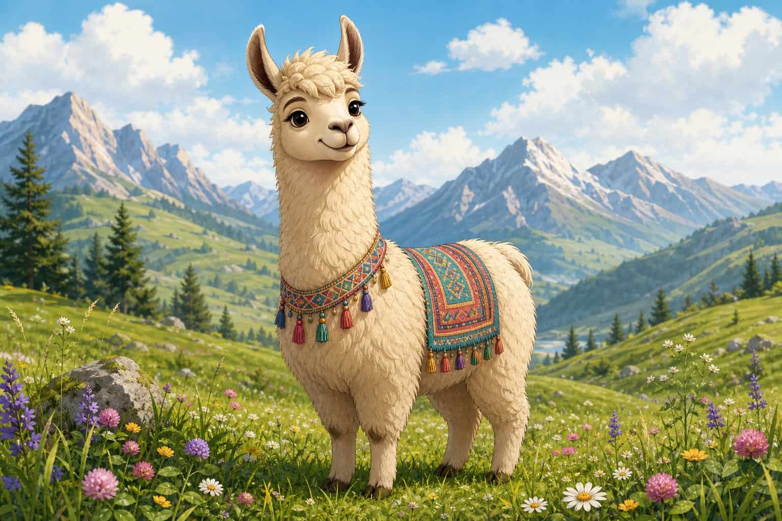 llama coloring pages