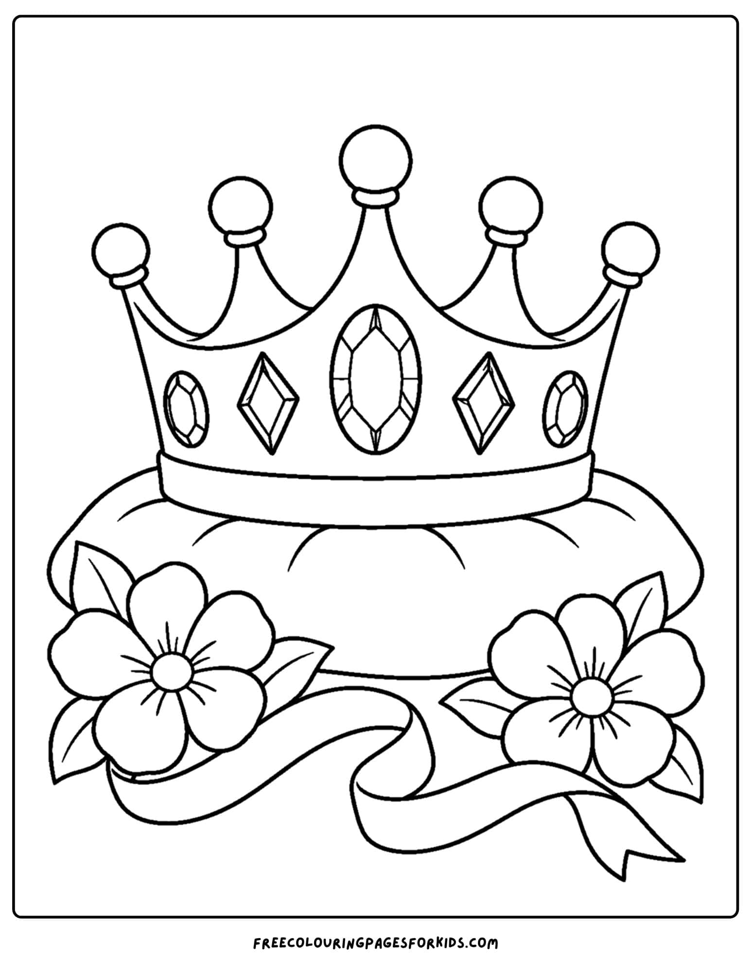 a cinderella coloring page of a fairytale crown