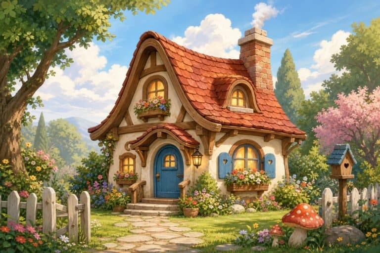 cottage coloring pages