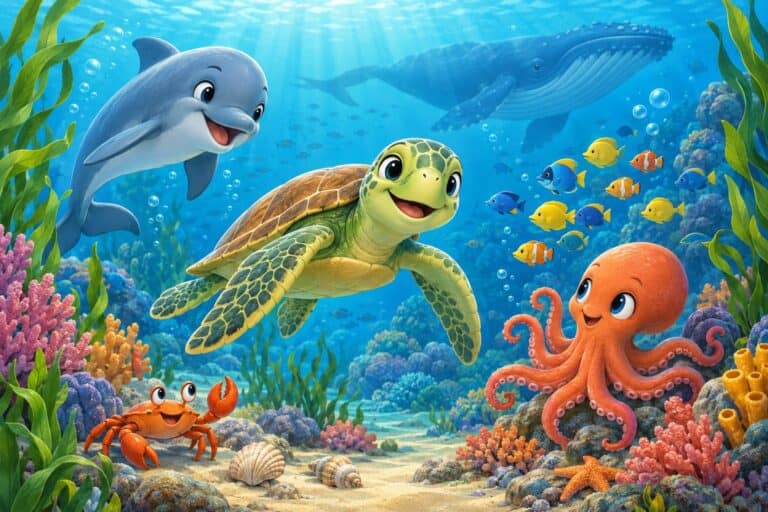 ocean animal coloring pages